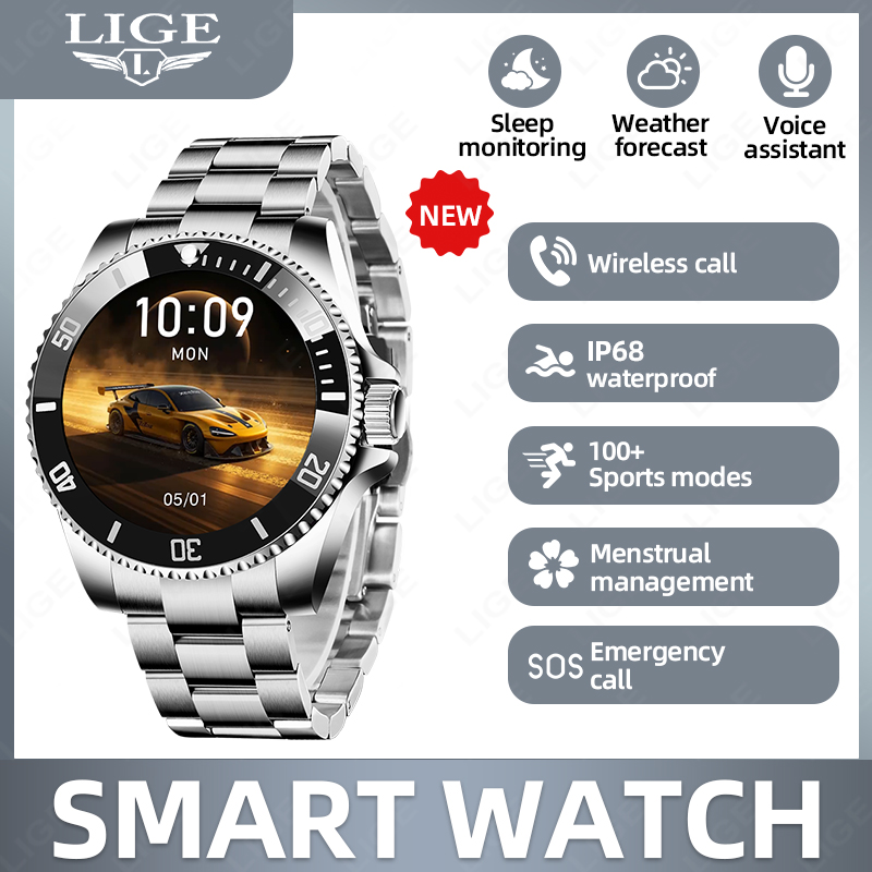 Luxury Watch Hd - Montre connectée LIGE pour hommes, montre