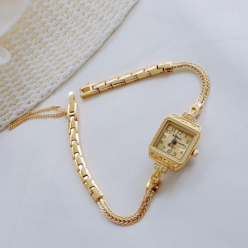 Luxury Watch Vintage - Montre carrée vintage pour femme, bracelet