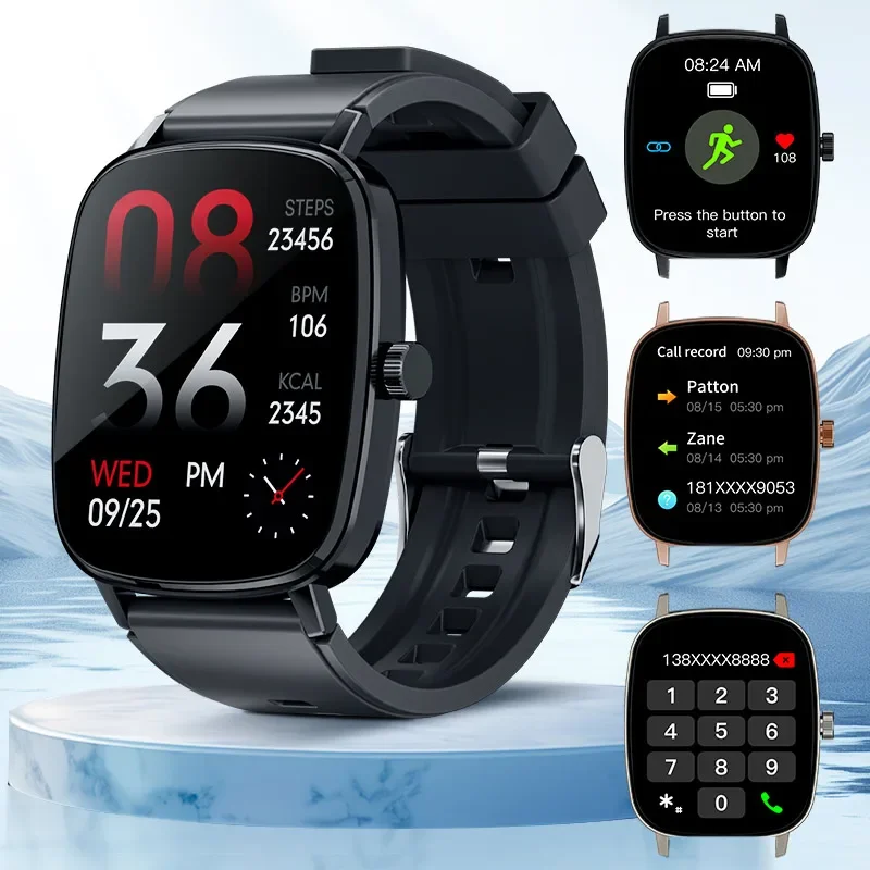 Luxury Watch On Rubber Strap - Montres connectées électroniques, appels sans fil,