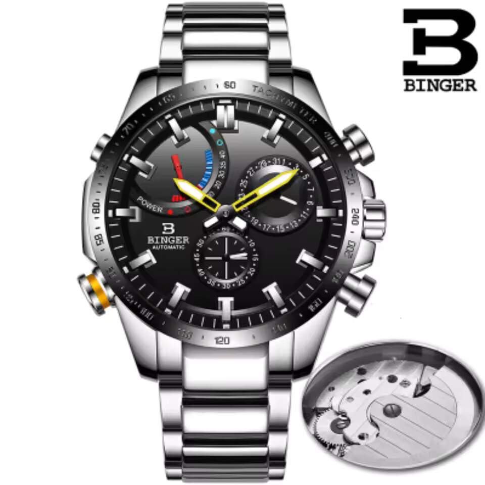 Luxury Watch German - Montre Homme Automatique Mécanique Lumineuse Étanche