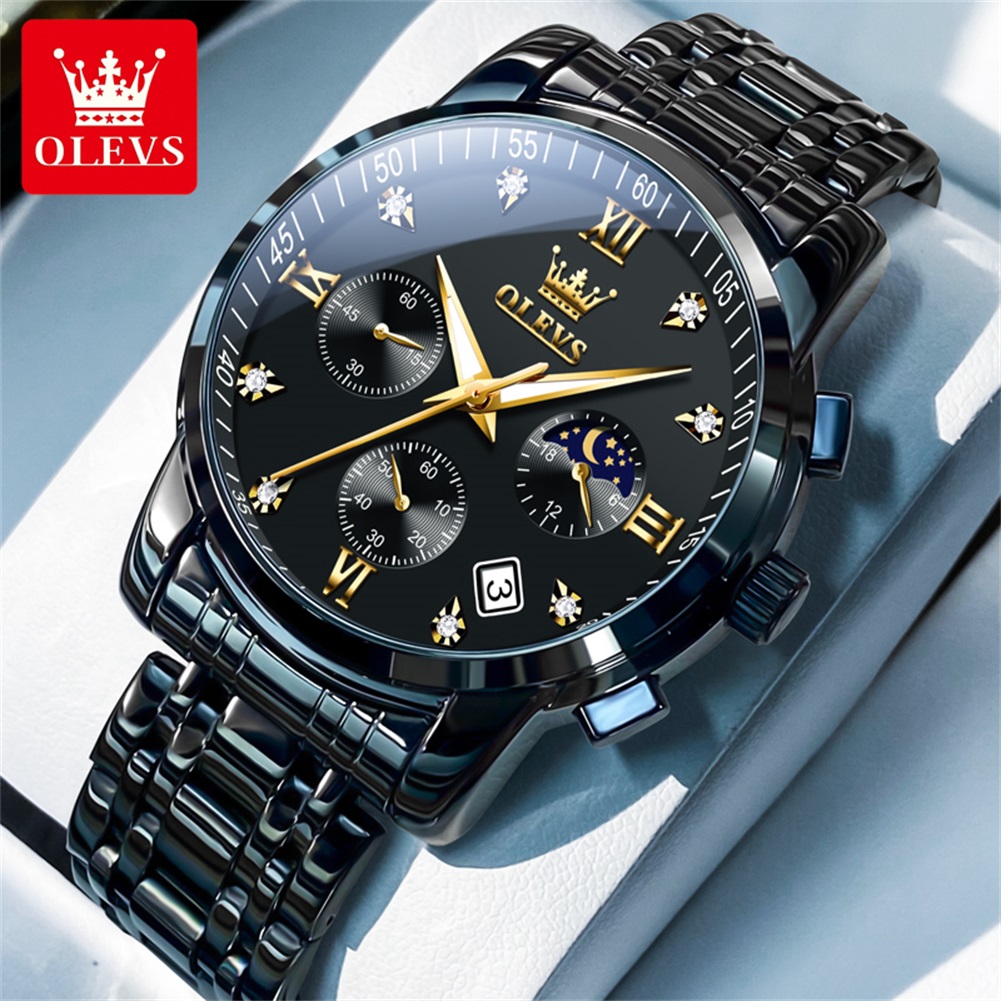 Luxury Watch Logo - OLEVS montres pour hommes populaires en