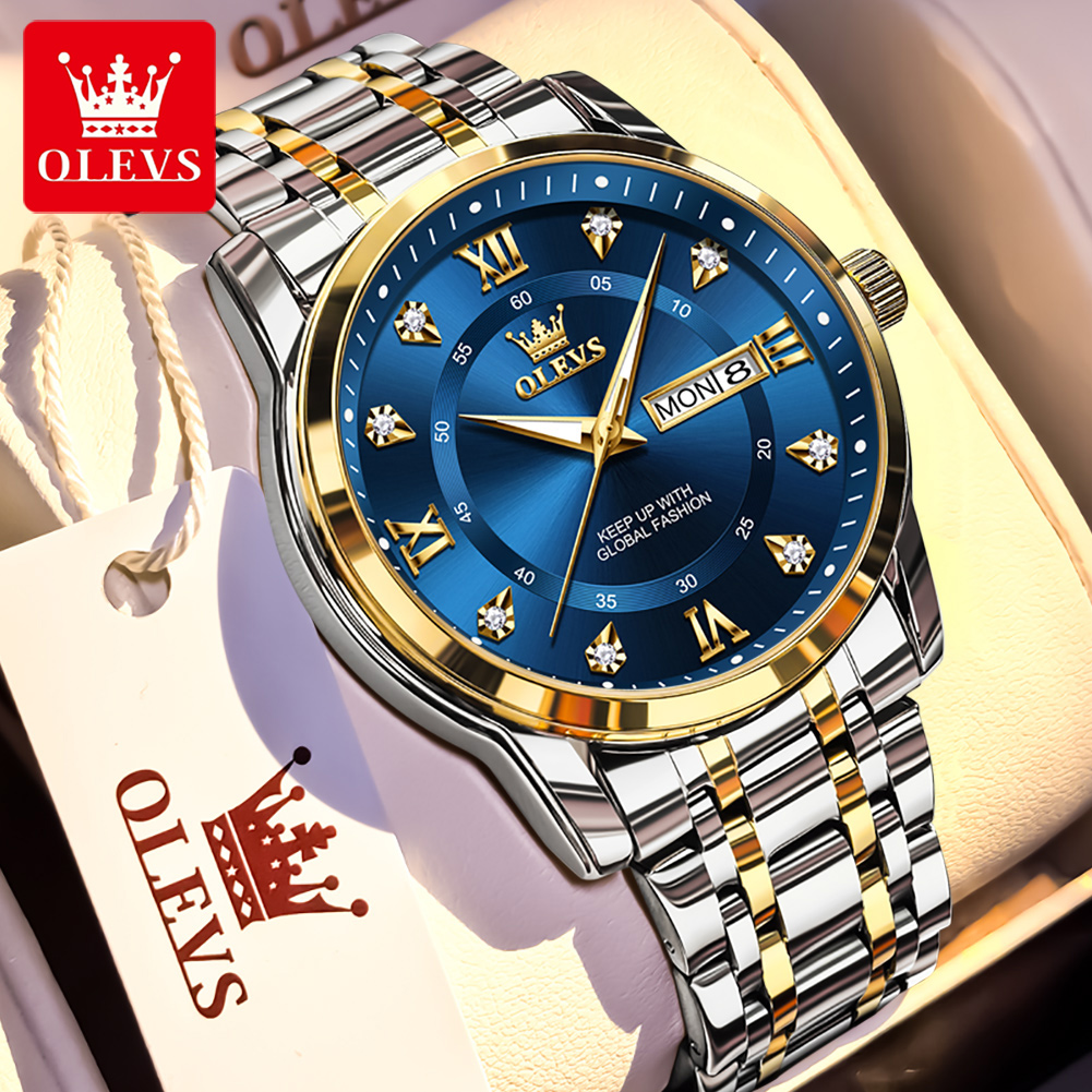 Luxury Watch Logo - OLEVS marque mode hommes montres en