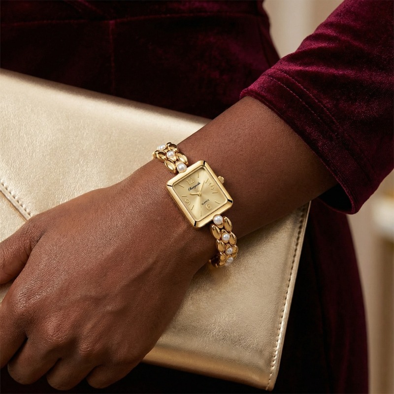Luxury Watch Vintage - Montre de luxe dorée pour femme,
