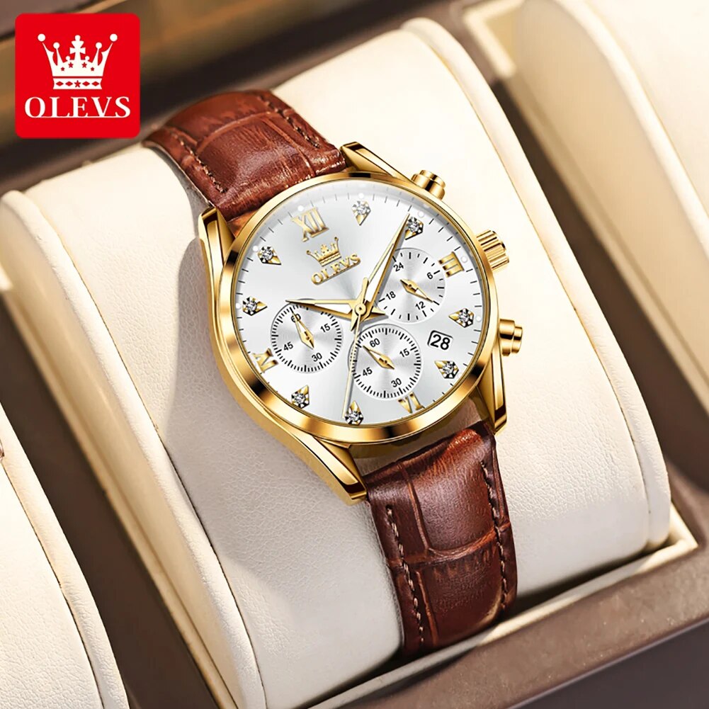 OLEVS-Montre-bracelet à quartz - Luxury Watch Logo avis et prix