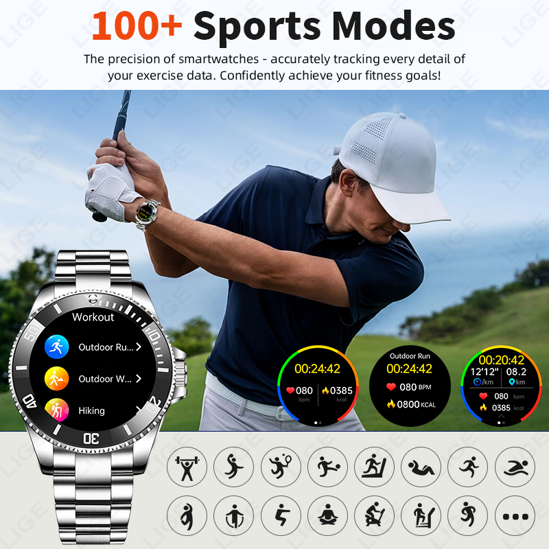Montre connectée LIGE pour hom - Luxury Watch Hd avis et prix