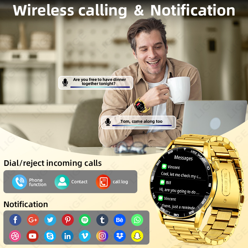 LIGE montre intelligente de lu - Luxury Watch German avis et prix