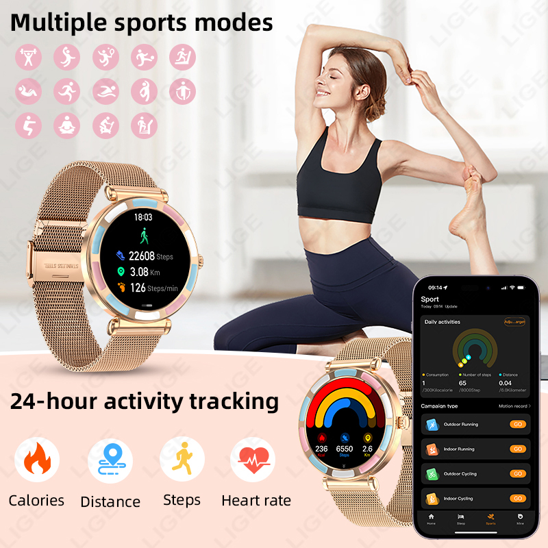 Montre connectée de luxe LIGE  - Luxury Watch Hd avis et prix